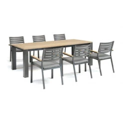 Kettler Elba Outdoor Dining Set, 6 Seats -Kettler Furniture Shop 0393103 0200 elba dining table 220x100cm teak top 0393101 0200 web 44361.1662993145