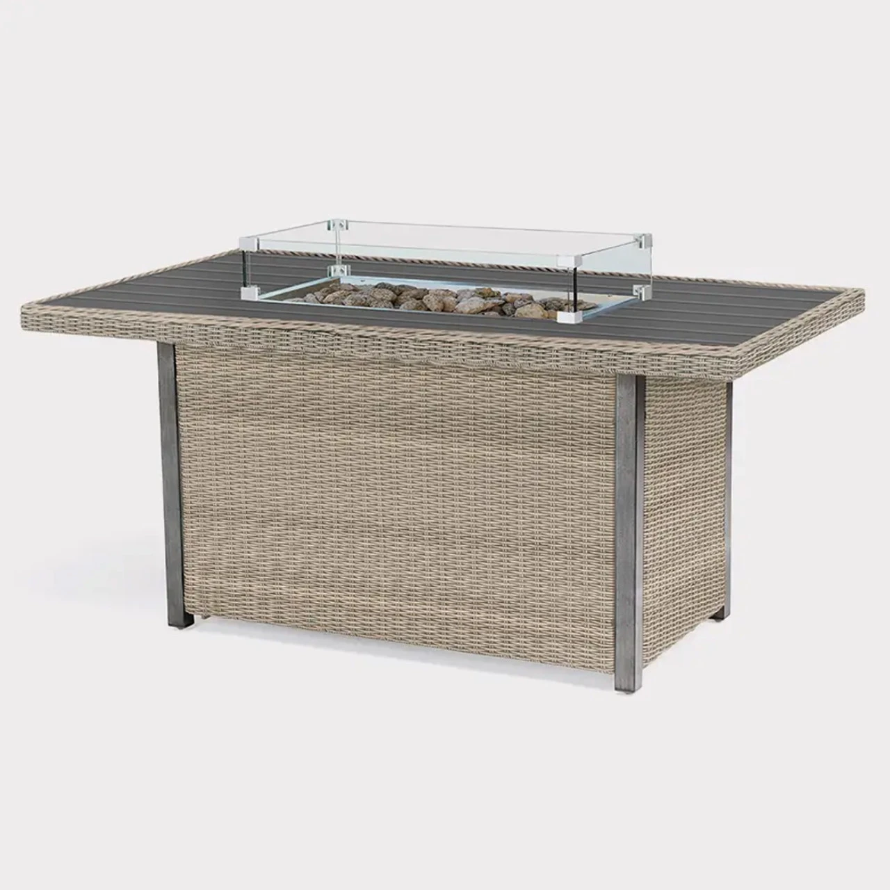 Kettler Palma Fire Pit Table - White Wash 3 Kettler Palma Fire Pit Table - White Wash