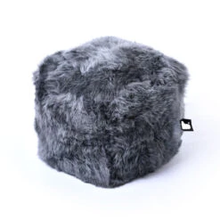 Mini B Fur Bean Box - Grey