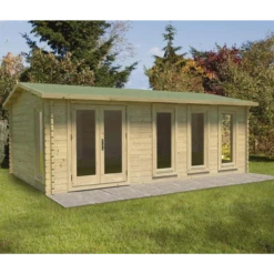 Forest Blakedown 6m X 4m Log Cabin - Apex Roof, Double Glazed 24kg Polyester Felt, No Underlay