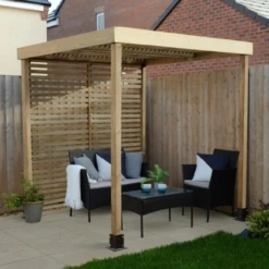 Forest Modular Pergola With 1 Side Panel Pack