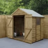 Forest Overlap Pressure Treated 7x5 Apex Shed - Double Door