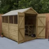 Forest Overlap Pressure Treated 8x6 Apex Shed - Double Door, 4 Windows -Kettler Furniture Shop new project 1435 39888.1665133364