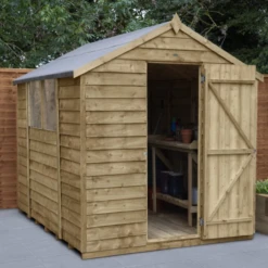 Forest Overlap Pressure Treated 8x6 Apex Shed