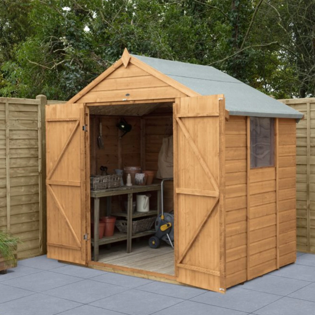 Forest Shiplap Dip Treated 7x5 Apex Shed - Double Door 3 Forest Shiplap Dip Treated 7x5 Apex Shed - Double Door