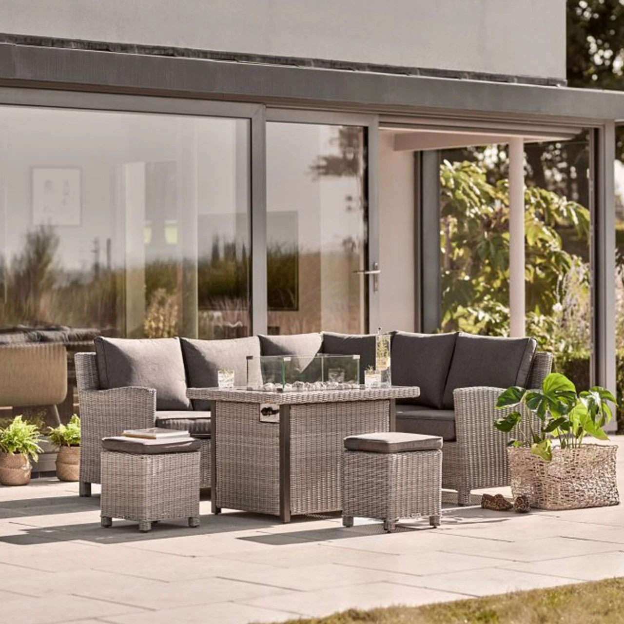 Kettler Palma Mini Corner Set With Firepit Table 4 Kettler Palma Mini Corner Set With Firepit Table - Image 2