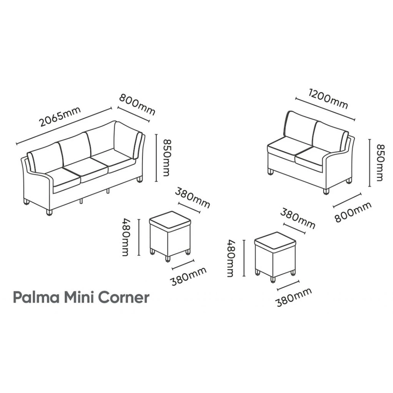 Kettler Palma Mini Corner Set With Firepit Table 5 Kettler Palma Mini Corner Set With Firepit Table - Image 3