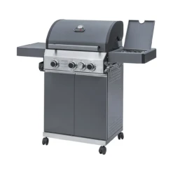 Grillstream Classic 3 Burner Hybrid BBQ With Side Burner - Matt Grey